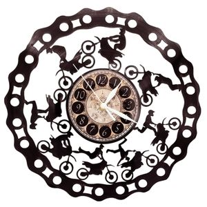 MOTOCROSS MINIBIKE DIRTBIKE OFF-ROAD MOTORCYCLE  vinyl record clock   dirt bikes